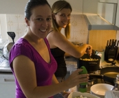 Bronte and Lisa cooking up a storm