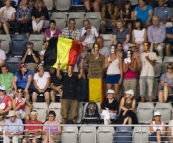 Belgian fans in the Hisense Arena