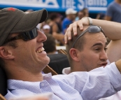 Jarrod and Greg enjoying a few beers