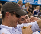 Jarrod and Greg enjoying a few beers