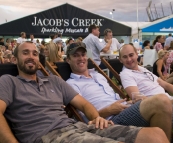 Sam, Jarrod and Greg in the Heiniken Beer Garden