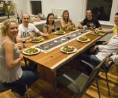 Dinner at Jarrod and Stacey's in Melbourne