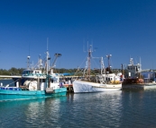 Fishing boats in the harbour at Lakes Entrance
