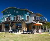 The fish and chip shop on the beach at Lakes Entrance