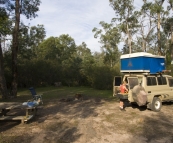 Our campsite at Raymond Falls