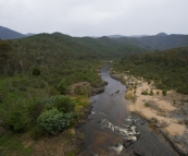 The mighty Snowy River passing under McKillops Bridge