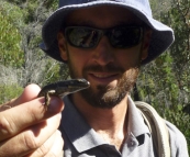 Sam and an Eastern Water Skink