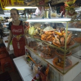 One of the seafood lunch stalls in Ben Tanh Market