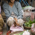 Locals peddling their wares in Hoi An\'s central market