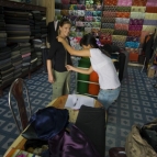 Getting measured for new clothes in Hoi An