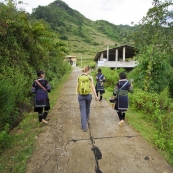 On the way back up the hill from Cat Cat Village to Sapa