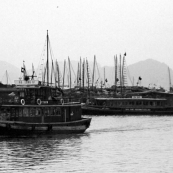 Leaving the harbor at Halong Bay