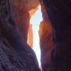 Looking up at the end of Echidna Chasm