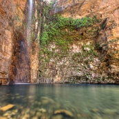 The plunge pool and waterfall at Emma Gorge