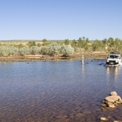 Crossing the Pentecost River between El Questro and Elenbrae