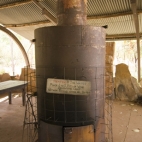 An old donkey to heat the shower water at Elenbrae Station