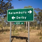 The turnoff to Kalumburu