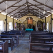 The inside of the Kalumburu Mission church