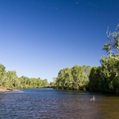 The King Edward River in front of our campsite