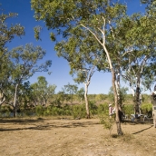 Camping next to the King Edward River