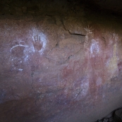 One of the Aboriginal art sites on the hike to Mitchell Falls