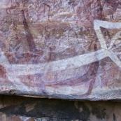 One of the Aboriginal art sites on the hike to Mitchell Falls