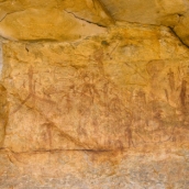 One of the Aboriginal art sites on the hike to Mitchell Falls