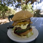 Surely one of the biggest hamburgers known to man at Drysdale Station