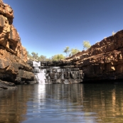 The waterfall and plunge pool at Bell Gorge