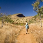 Lisa hiking to Lennard River Gorge