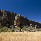 The cliffs in front of Windjana Gorge