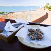 Oysters at the Wharf restaurant by the Port of Broome