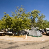 Crammed in to the Cable Beach Caravan Park