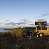 Our camp spot at Quondong Point