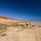 Walking down the beach at James Price Point