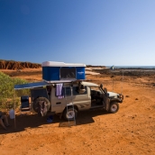 Camping on the rocks at James Price Point