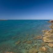 View of the ocean into King Sound from One Arm Point