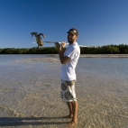 Sam scores a mud crab at Gambanan