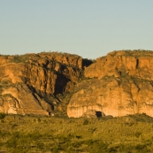 The Bungle Bungle Range illuminated by the sunset