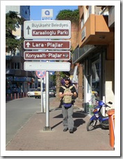 Walking to the bus from Antalya to Fethiye through downtown Antalya