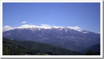 Snow-capped peaks on the road joining Antalya and Fethiye