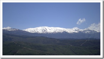 Snow-capped peaks on the road joining Antalya and Fethiye