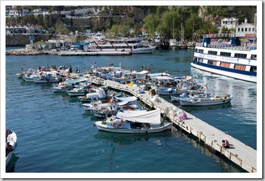 The Roman harbor carved into the cliffs at the base of Kaleici