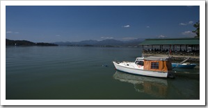 Fethiye harbor and the cafe we found for our first afternoon in town