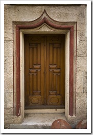 Door to the Codrum castle's chapel