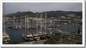 The marina and town of Bodrum