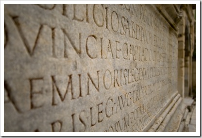 Inscriptions in the Library of Celsus