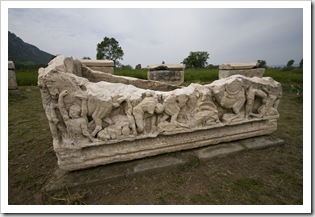 Once of the more intricately carved sarcophagus in Ephesus