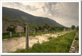 The street leading down to Ephesus' main harbor