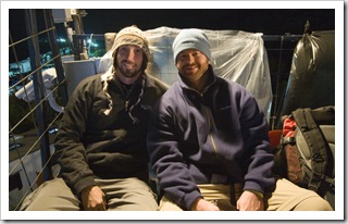 Sam and ET in the grandstands at Anzac Cove